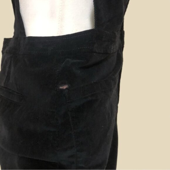 Free People Black Corduroy Old School Love Mini Dress Size 10 - Picture 5 of 11